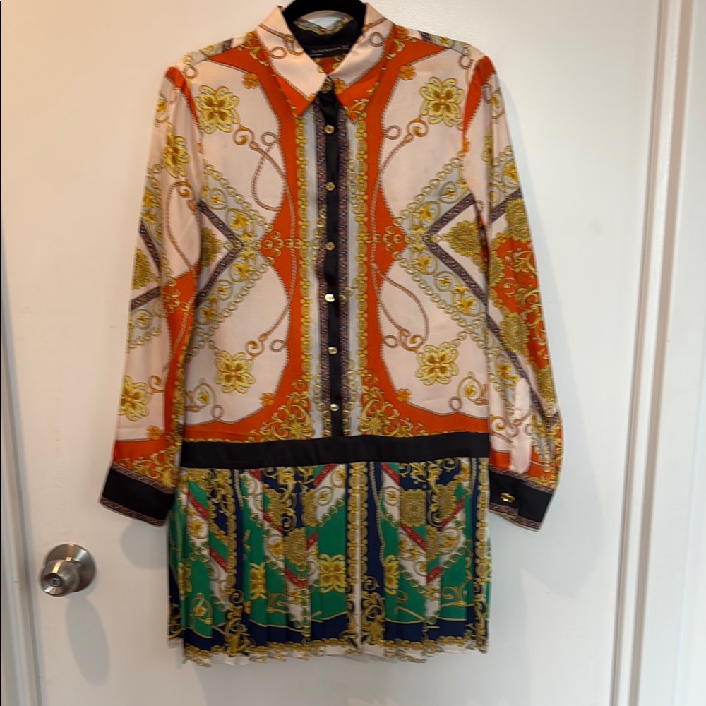 Zara Multicolor Long Sleeve Dress